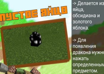 Пустое яйцо в Моде на Драконов на Minecraft PE