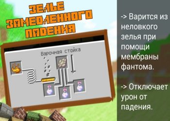 Зелье замедленного падения в Minecraft PE 1.6